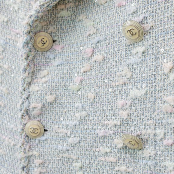 Chanel 07C Double Breasted Tweed Coat - Picture 7 of 16